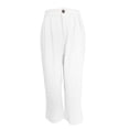 thumbnail image 3 of Women's Casual Pants Straight Leg Capri Ankle Length Mid Rise Button Detail for Everyday Comfort and Style in Summer and Fall, 3 of 4
