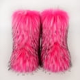 thumbnail image 4 of LSLJS Bottes d'Hiver pour Femmes en Fausse Fourrure Bout Rond Chaudes Duveteuses Peluche Bottes de Neige Imitation Plus Cachemire Chaussures de Neige, 4 of 7