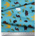 thumbnail image 2 of Soimoi Tissu Popeline de Coton Oiseaux, Imprimés d'Animaux Squirrel & Rabbit au Mètre 56 Pouces de Large, 2 of 3