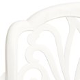 thumbnail image 5 of vidaXL Ensemble Bistro 3 Pcs Aluminium Moulé Blanc, 5 of 5