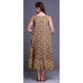 thumbnail image 2 of Bimba Chemises de Nuit en Coton Brun Clair à Imprimé Floral Marguerites et Anémones pour Femmes, Robe Sans Manches, Tenue de Nuit, Robe Maxi, Petit, 2 of 6