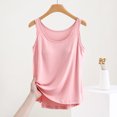 thumbnail image 2 of Yuyuzo Camisoles de Pyjama pour Femmes Été Sans Manches Col Rond T-Shirts Basiques Coupe Ample Camisoles Confortables, 2 of 7