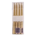 thumbnail image 2 of Electroplated Twisted Thread Candle Long Taper Candle for Romantic Wedding Decoration | Dripless Low-Fume Wax Candle for Dining Table Party Centerpiece | Indoor Home Decor Accessory, 2 of 6