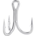 thumbnail image 1 of BLUEWING 7X Treble Hooks 5pcs Needle Point Hooks Fishing Hooks High Carbon Steel Hooks Extra Sharp Fish Hooks for Freshwater Saltwater Fishing, Size 3/0, 1 of 7