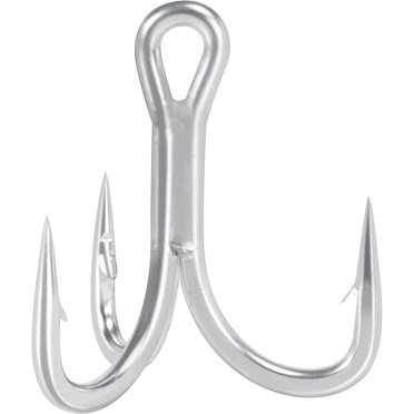 BLUEWING 5X Treble Hooks 10pcs Needle Point Hooks Fishing Hooks High Carbon Steel Hooks Extra Sharp Fish Hooks for Freshwater Saltwater Fishing 1/0