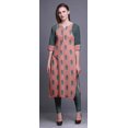 thumbnail image 2 of Bimba Cotton Printed Straight Kurtis For Women Panel Kurta Summer Tunic-Medium, 2 of 6