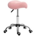 thumbnail image 1 of HOMCOM Chaise de Salon pour Spa, Chaise de Beauté avec Roues Pivotantes, Rose, 1 of 10