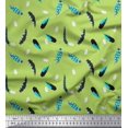 thumbnail image 1 of Soimoi Green Cotton Jersey Fabric Dot & Feather Decor Fabric Printed Yard 58 Inch Wide, 1 of 3