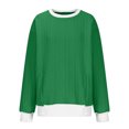 thumbnail image 5 of MeetoTime Women's Crewneck Sweatshirts Fall Long Sleeve Oversized Pullover Sweatshirts with Pockets, 5 of 5