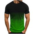 thumbnail image 1 of Mens Slim T-Shirt Contrast Color Tee Gradient Short-Sleeve Summer Tops Crewneck Casual Shirts Workout Tshirts, 1 of 1