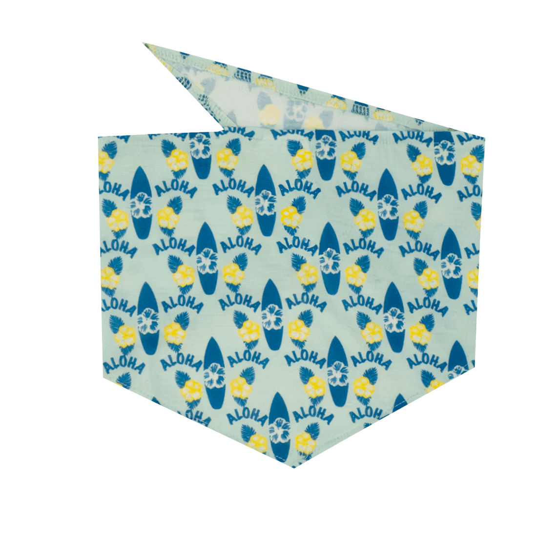 Bandana pour chien One Paw, imprimé Aloha Surf, léger, plusieurs tailles, bleu aqua, chiens