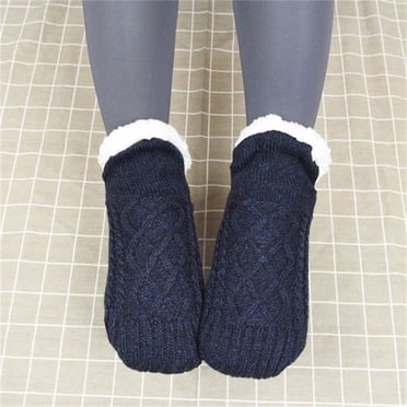 Pantoufles pour Femmes, Chaussettes Duveteuses pour Femmes, Chaussettes d'Hiver pour Femmes Super Douces Chaudes Confortables en Molleton Peluche Doublé avec Semelles Antidérapantes, Chaussettes pour Femmes, Chaussettes Pantoufles pour Femmes, Chaussettes Douillettes pour Femmes