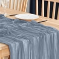 thumbnail image 4 of Boho Gauze Green Wedding Table Runner Fabric Kitchen Dining Holiday Table Decor For Home Party Indoor, 4 of 5