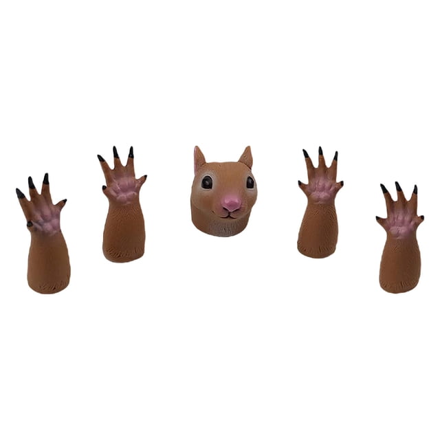 TIELUTT 5PCS/Set Cute Animal Finger Hand Novelty For Kidss Birthday Party Finger Tip Extension Catchers Finger Guard Touchscreen Finger Sleeve Finger Lakes Coffee Puppets on Strings