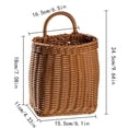 thumbnail image 3 of Meitianfacai Wall Mounted Storage Basket, Small Kitchen Hanging Basket, Hanging Storage Basket, Imitation Rattan Woven Basket With Handle, Woven Storage Basket(B(L)), 3 of 5