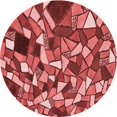 thumbnail image 1 of Ahgly Company Machine Washable Indoor Round Transitional Red Area Rugs, 6' Round, 1 of 7