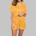 thumbnail image 2 of Yuyuzo Pajama Sets for Women 2 Piece Short Sleeve Button down Shirts Lounge Sets Color Block Soft Pj Sets, 2 of 4