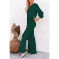 thumbnail image 3 of ORUYROP Ensemble de Pull 2 Pcs pour Femmes Haut Court à Manches Longues et Pantalon Large, 3 of 7