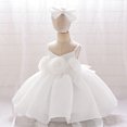 thumbnail image 2 of WEAIXIMIUNG Robes Florales Courtes pour Adolescentes, Robe de Fête Sans Manches, Couleur Unie, Robe de Fête d'Anniversaire avec Bandeau, 2 of 4