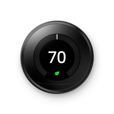 Google Nest Thermostat d'Apprentissage - Thermostat Intelligent Programmable pour la Maison - Thermostat Nest 3e Génération - Compatible avec Alexa - Noir