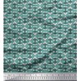thumbnail image 1 of Soimoi Rayon Fabric Leaves & Floral Block Decor Fabric Printed Yard 42 Inch Wide, 1 of 3