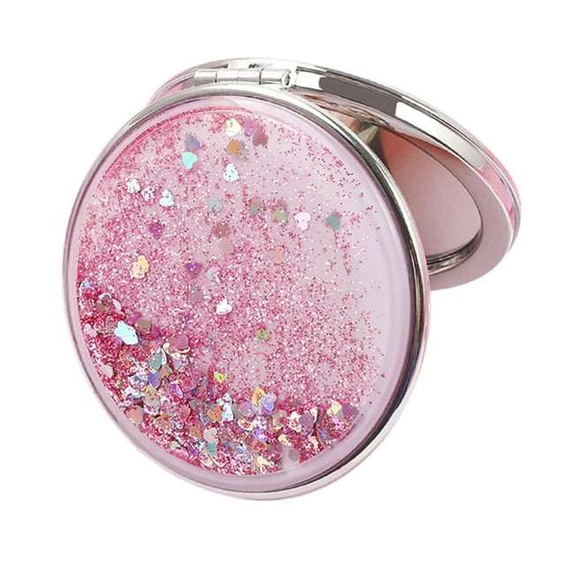 Miroir Cosmétique Compact Pliable Grossissant pour Sac à Main Cadeau