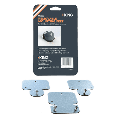 King Satellite TV Antenna Mount MB600 For King Tailgater And Quest; Roof Mount; Removable Type