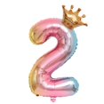 thumbnail image 4 of Birdeem Crown Number Foil Balloons Number Ballon Happy Birthday Party Decoration 32 Inch, 4 of 10