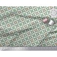 thumbnail image 2 of Soimoi Rayon Crepe Fabric Triangle & Floral Ethnic Print Fabric by The Yard 46 Inch Wide, 2 of 3