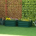 thumbnail image 2 of Outsunny 2-Pieces Raised Garden Bed with Galvanised Steel Frame, Green, 2 of 10