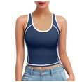 thumbnail image 5 of Débardeur Court Sans Manches à Col Montant pour Femme, Ajusté, Style Sport, Cloud Pro, Bonnets Fixes, Col Rond, Effet Éclat, Non pour la Course, 5 of 5