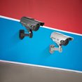 thumbnail image 1 of BRELIL 2Pcs Fake Security Camera, Motion Sensor Light Supply, IP65 Outdoor Lamp Trim, 3 Mode Security Accessory, Dummy Camera Light for Home, 1 of 9