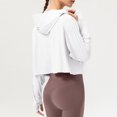thumbnail image 3 of RXIRUCGD T-shirt de Mode pour Femmes à Manches Longues, Blouse à Col Rond, Hauts Décontractés, Chandail en Molleton, Blanc, Taille : S, 3 of 8