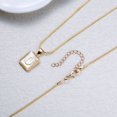 thumbnail image 3 of WIFKLSIIPG Collier Initial 26 Forme Carrée Lumineuse Collier Chaîne Alphabet 26 Collier Initial Alphabet Lumineux Or pour Femmes Filles, 3 of 4