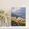 thumbnail image 2 of Shepherd Sheep Mountain Landscape Canvas Wall Art 15.75x11.81 Inches, 2 of 8