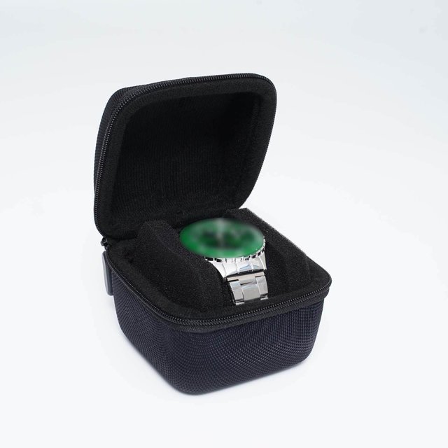 pitrice Montre Étui de Voyage avec 1 Fente Fermeture Éclair en Mousse EVA Coussin Portable Protection Robuste Fente Unique Coque Rigide EVA Boîte à Montres