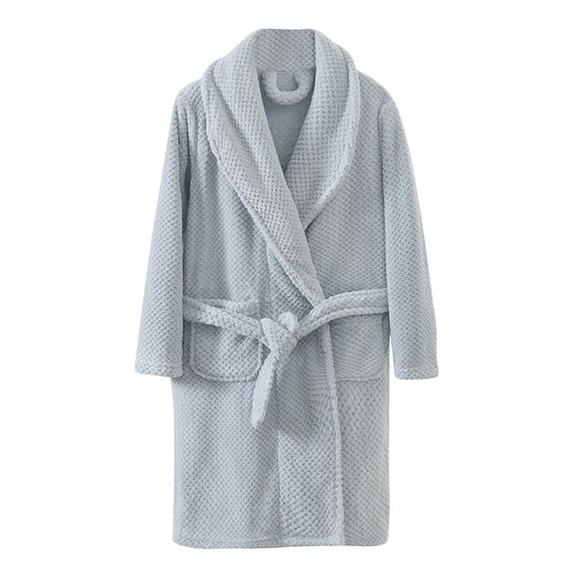Girls Flannel Pajamas Bedclothes Thickened Extended Bathrobe Velvet