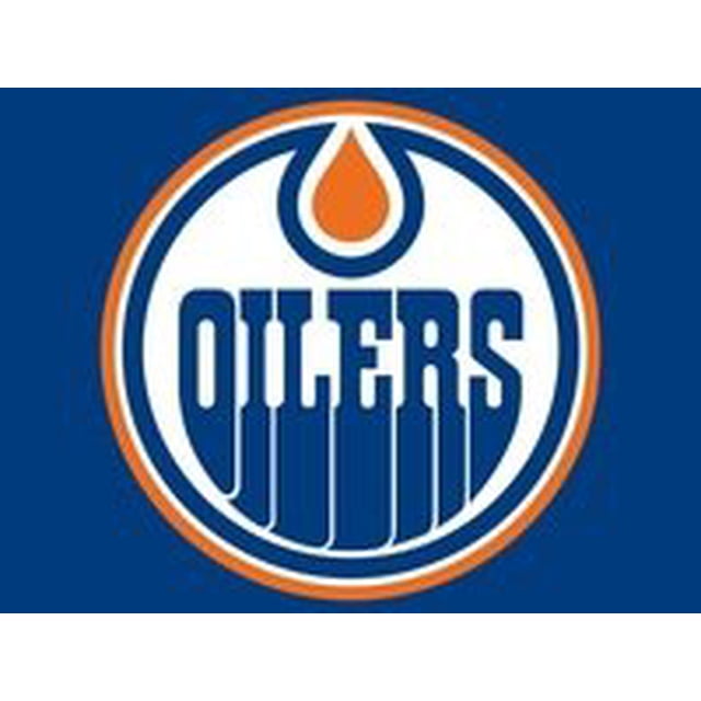 QIFEIHA Oilers d'Edmonton Flag Drapeau 3 X 5 Pieds Banner Mettant en Vedette le logo Oilers d'Edmonton avec une Goutte d'Huile orange et un Texte Audacieux sur un Fond Bleu. Fabriqué en polyester durable avec Bandeau Renforcé et Oeillets Métalliques pour un Vol Facile. Teinture par sublimation Imprimée pour des Couleurs Vibrantes, Idéal pour les collections de Boutique de Fans de LNH.