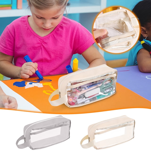 Vaidha Transparent Large Capacity Visible Pencil Case For Junior And High School Students, Pencil Case