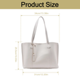 thumbnail image 2 of Grand Sac Fourre-Tout Réversible pour Femmes Rétro à Franges en Cuir, Sacs à Bandoulière, Sacs à Main Mode pour Dames, Sac Cartable (Blanc), 2 of 7