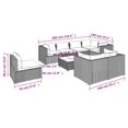 thumbnail image 4 of vidaXL 9 Piece Garden Lounge Set with Cushions Poly Rattan Black, 4 of 5