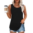 thumbnail image 2 of Besolor Womens Summer Sleeveless Shirts 2025 Casual Round Neck Tank Tops Loose Solid Color Basic Tee Plus Size, 2 of 7