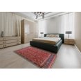 thumbnail image 4 of Ahgly Company Indoor Square Mid-Century Modern Red Oriental Area Rugs, 5' Square, 4 of 6