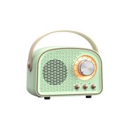 Czzoypi Retro Bluetooth Speaker, Mini Wireless Speaker with Clear Stereo Sound, Portable Speaker for FM Radio USB SD Card AUX Input, Vintage Design for Home Outdoor Travel Gifting, Green