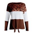 thumbnail image 3 of RKSTN Sweaters for Women Fashion Stripe Leopard Print Comfortable Long Sleeves Sweater Tops Fall Sweaters, 3 of 8