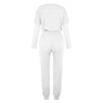 thumbnail image 4 of Simua Ensemble 2 Pcs pour Femmes Col Rond Manches Longues Pantalon Grand Taille Haute Élastique Pantalon Long Fluide avec Poche, 4 of 6