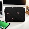 thumbnail image 3 of Sac de Rangement Portable pour Ordinateur Portable Tablette avec Nœud Brodé Mignon pour Accessoires de Maison, 3 of 4