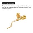 thumbnail image 4 of Unique Bargains 10Sets 10mm Leather Cord End Caps with Lobster Clasps & Extender Chain for DIY, Gold Tone, 4 of 7