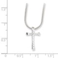 thumbnail image 2 of Sterling Silver & CZ Brilliant Embers Cross Necklace 18 Inch, 2 of 2
