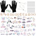thumbnail image 1 of BodyJ4You 156PC Body Piercing Kit 14G 16G Rose Goldtone Belly Ring Tongue Tragus RANDOM Mix Jewelry, 1 of 6